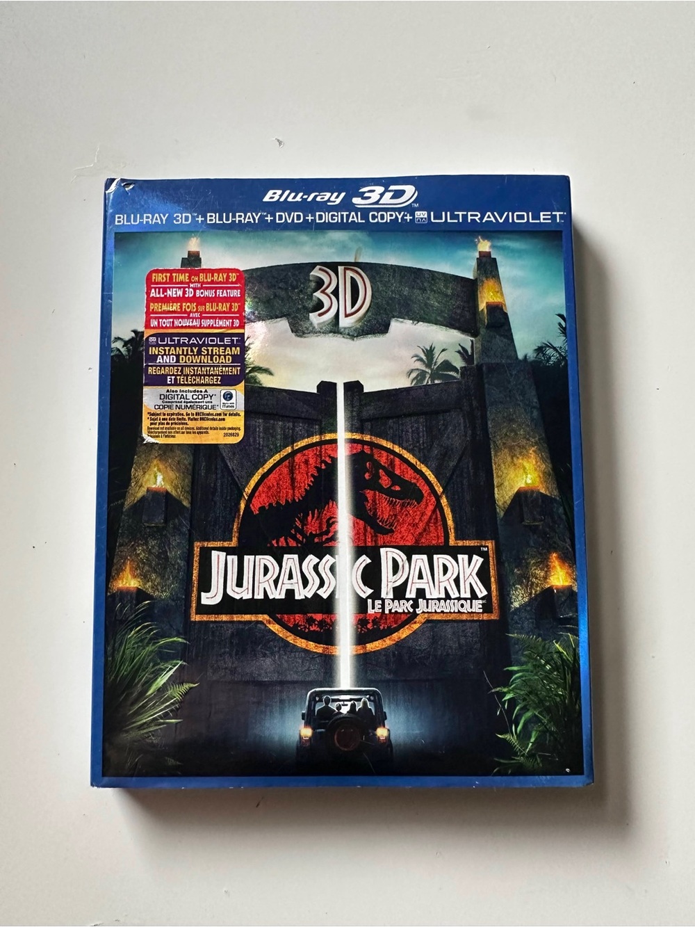 Jurassic Park 3D (Blu-ray 3D + Blu-ray + DVD + Digital, 1993)